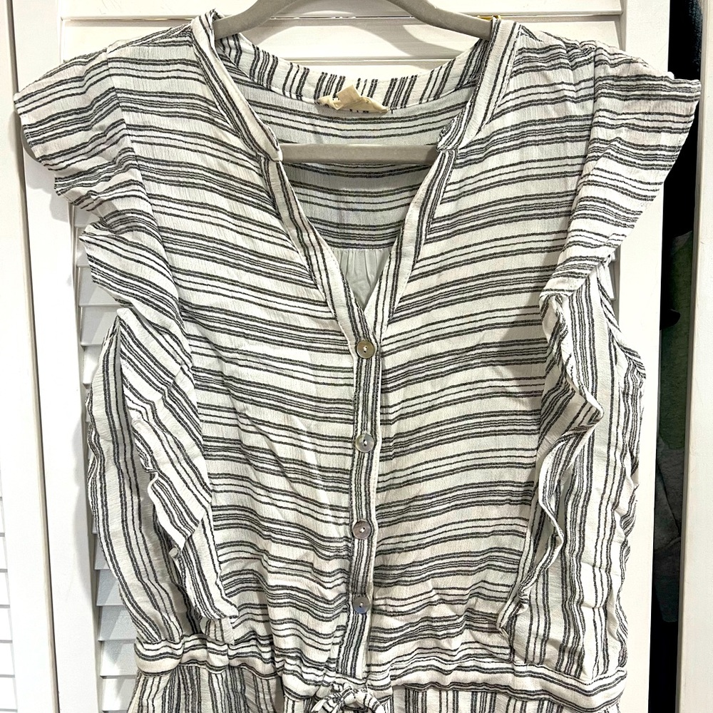 Striped Ruffle Romper